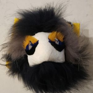 Monster Pom pom Geunine Fur Keychain